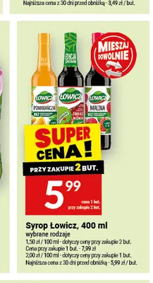Syrop Łowicz Pomarańcza promocja w Twój Market