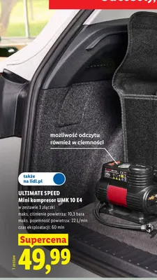 Mini kompresor Ultimate Speed UMK 10 E4 promocja w Lidl