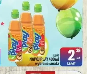 Napój Play KUBUŚ promocja w Tomi Markt