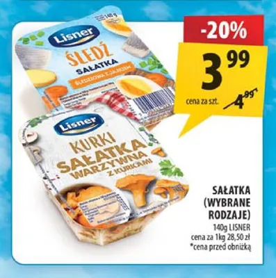 Sałatka warzywna z kurkami Lisner promocja w Arhelan