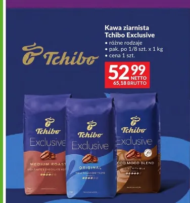 Kawa ziarnista Tchibo Exclusive Medium Roast promocja w Makro
