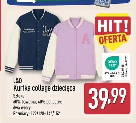Kurtka collage dziecięca L&D promocja w Aldi