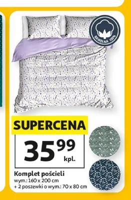 Komplet pościeli 160x200 cm + 2 poszewki 70x80 cm promocja w Auchan