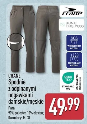 Spodnie z odpinalnymi nogawkami damskie/męskie promocja w Aldi