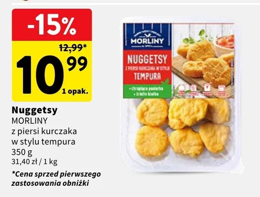 Nuggetsy z piersi kurczaka w stylu tempura promocja w Intermarche
