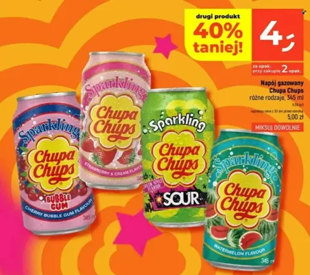 Napój gazowany Chupa Chups Strawberry & Cream promocja w Dealz