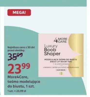 Taśma modelująca do biustu More4Care promocja w Rossmann