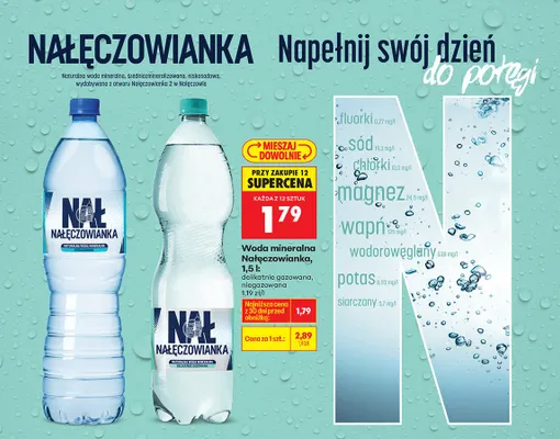 Woda mineralna delikatnie gazowana promocja w Biedronka