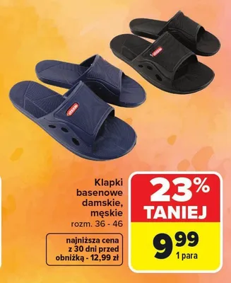 Klapki basenowe damskie promocja w Carrefour