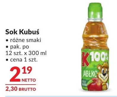 Sok Kubuś promocja w Makro
