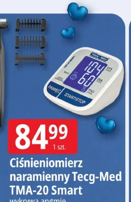 Ciśnieniomierz naramienny Tecg-Med TMA-20 Smart promocja w Leclerc