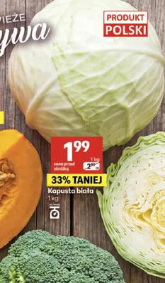 Kapusta biała promocja w Delikatesy Centrum