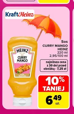 Sos curry mango Heinz promocja w Carrefour