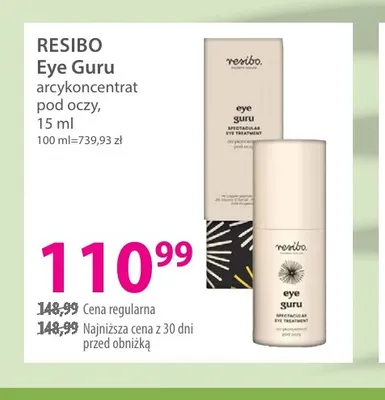 Eye Guru arcykoncentrat pod oczy Resibo promocja w Hebe
