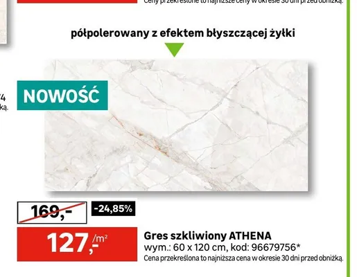 Gres szkliwny Athena promocja w Leroy Merlin