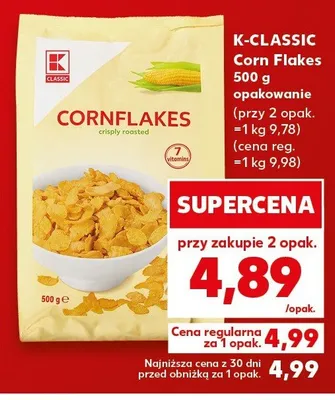 Corn Flakes K-CLASSIC promocja w Kaufland