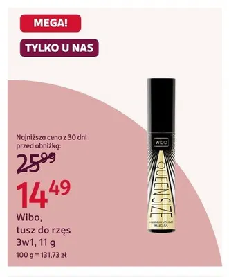 Tusz do rzęs 3w1 Wibo promocja w Rossmann