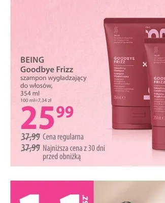 Goodbye Frizz szampon wygładzający do włosów Being promocja w Hebe