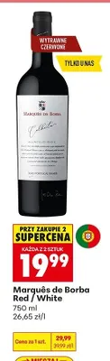Wino białe wytrawne Marquês de Borba White promocja w Biedronka