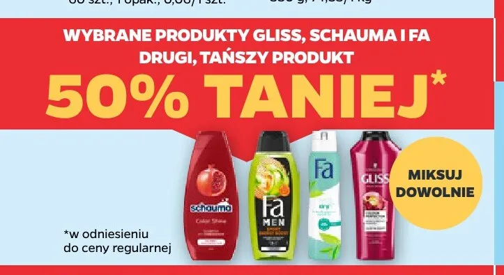 Produkty Gliss, Schauma i Fa promocja w Netto