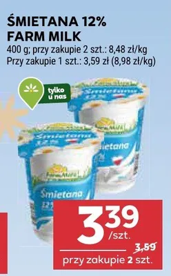Śmietana 12% promocja w Stokrotka