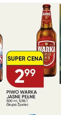 Piwo Warka Jasne Pełne promocja w Chata Polska