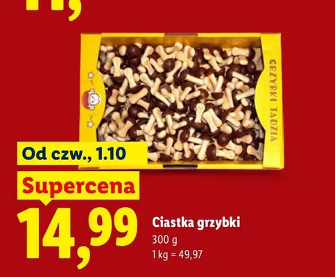 Ciastka grzybki Grzybki Tadzia promocja w Lidl