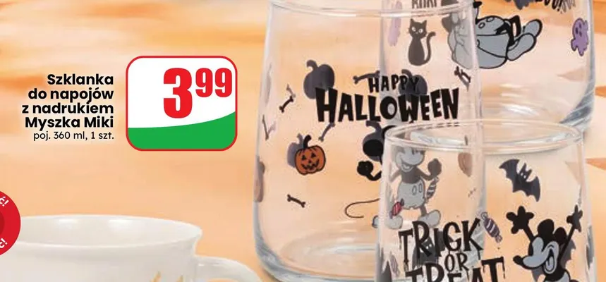 Szklanka do napojów z nadrukiem Myszka Miki 360 ml promocja w Dino