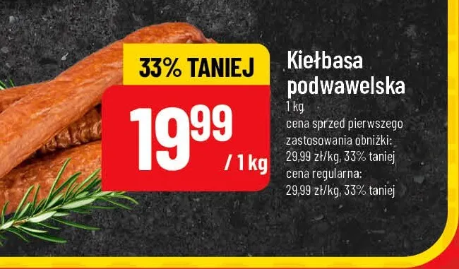 Kiełbasa podwawelska promocja w POLOmarket