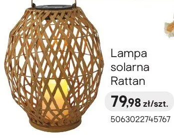 Lampa solarna Rattan promocja w Castorama