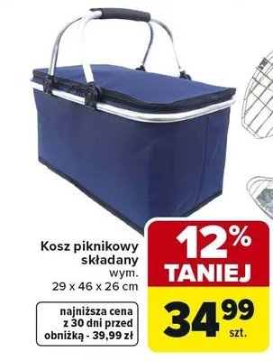 Kosz piknikowy składany promocja w Carrefour Market