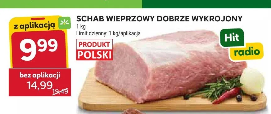 Schab wieprzowy dobrze wykrojony promocja w Stokrotka