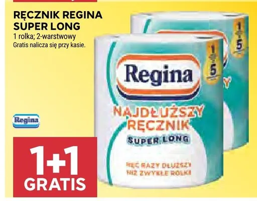 Ręcznik papierowy Regina Super Long 2-warstwowy promocja w Stokrotka