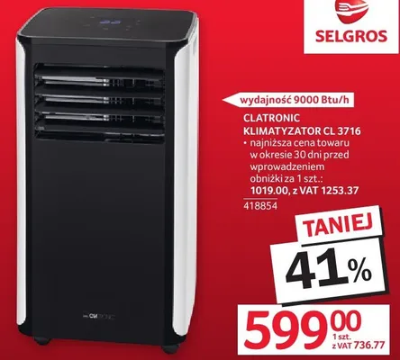 Klimator CLATRONIC CL 3716 promocja w Selgros