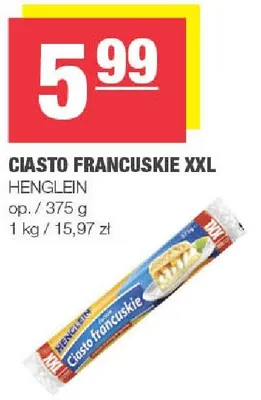 Ciasto francuskie XXL Henglein promocja w SPAR
