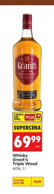 Whisky Grant's Triple Wood promocja w Biedronka