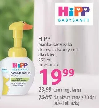 Pianka-kaczuszka do mycia twarzy i rąk dla dzieci promocja w Hebe