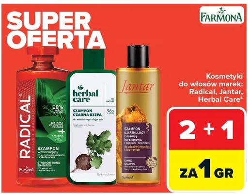 Kosmetyki do włosów szampon ujedrniający promocja w Carrefour