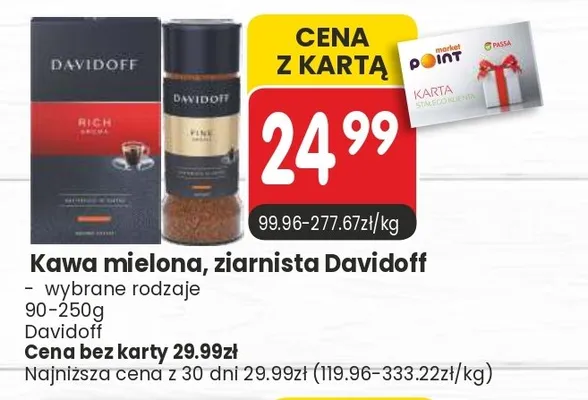 Kawa mielona Davidoff Rich Aroma promocja w Market Point