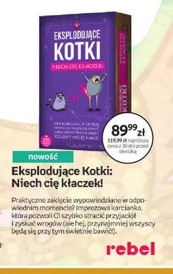 Gra karciana Eksplodujące Kotki: Niech cię kłaczek! Rebel promocja w Empik