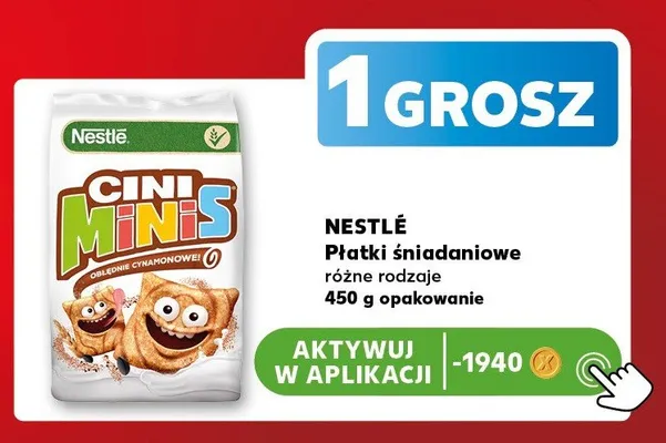 Płatki śniadaniowe Nestlé Cini Minis promocja w Kaufland