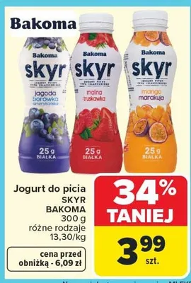 Jogurt do picia Skyr różne rodzaje promocja w Carrefour