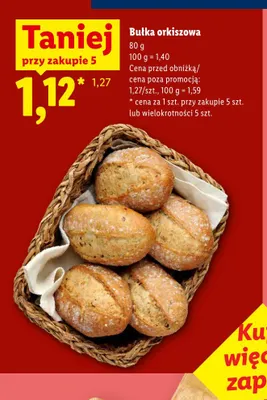 Bułka orkiszowa promocja w Lidl