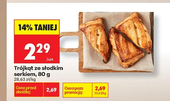 Trójkąt ze słodkim serkiem promocja w Biedronka