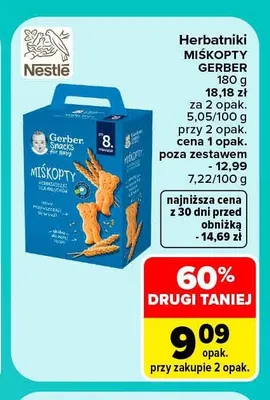 Herbatniki Miśkopty Gerber promocja w Carrefour Market