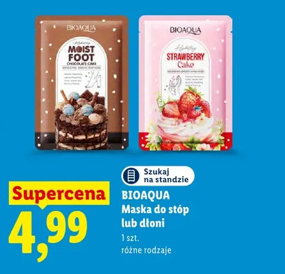 Maska do stóp Bioaqua Moist Foot Chocolate Cake promocja w Lidl