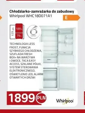 Chłodziarko-zamrażarka do zabudowy Whirlpool WHC18D071A1 promocja w kakto.pl