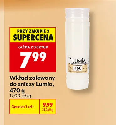 Wkład zalewany do zniczy Lumia promocja w Biedronka