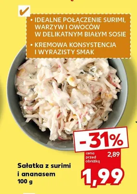 Sałatka z surimi i ananasem promocja w Kaufland