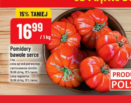 Pomidory bawole serce polskie promocja w POLOmarket